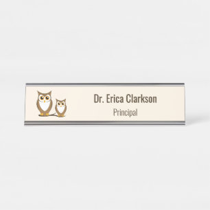 Placa De Mesa Wise Owl Principal