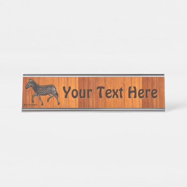 Placa De Mesa Zebra de Bolinhas (Frente)