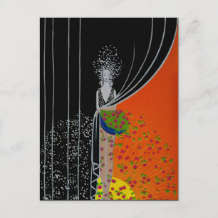 Placa de Moda de Cortina ~ Cartão Postal / Convite