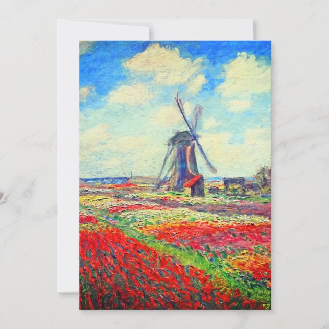 Placa de Moinho Monet Tulips (Frente)