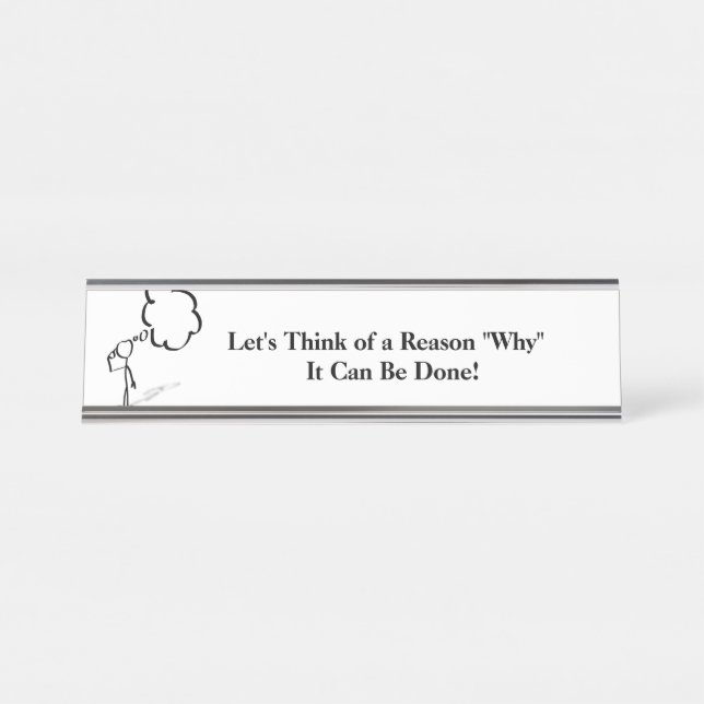 Placa de nome da mesa Inspiracional (Frente)