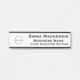 Placa de Nome de Logotipo de Negócios para Porta P