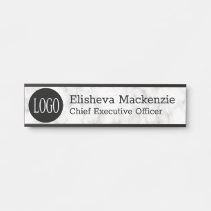 Placa de Nome de Logotipo na Porta do Escritório -