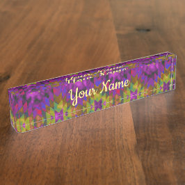 Placa de nome de mesa nativa americana