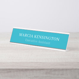 Placa de Nome de Mesa Profissional Moderna Topázio