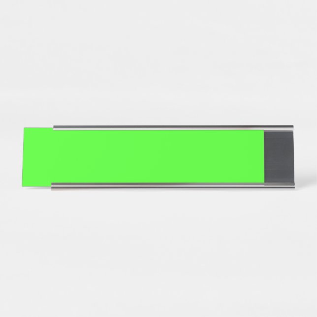 Placa de Nome de Mesa Verde Neon Moderna – Persona (Frente)