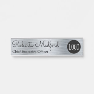 Placa de Nome de Porta com Logotipo de Aspecto Pra