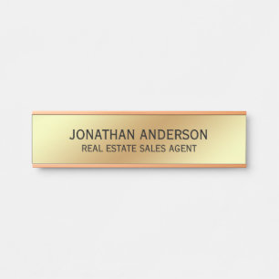 Placa de Nome de Porta de Escritório Profissional