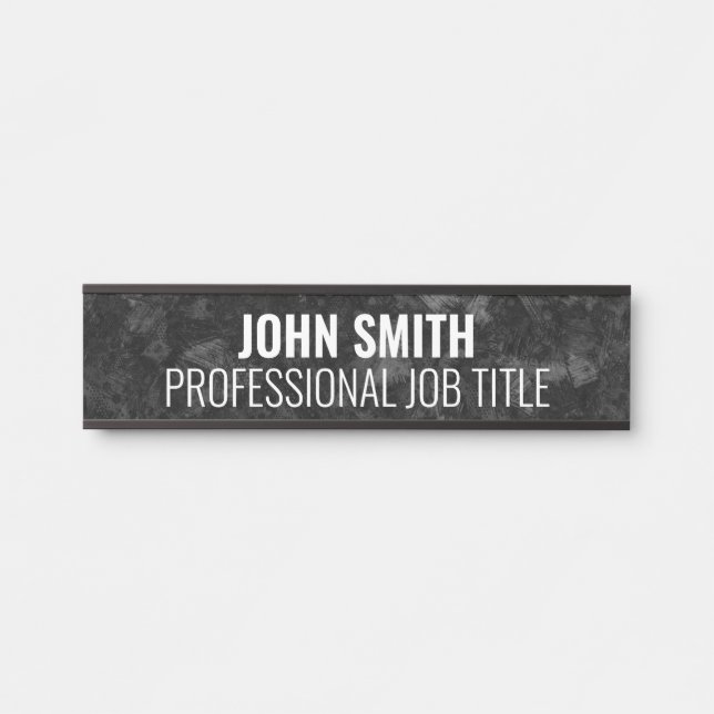Placa de Nome de Porta de Escritório Profissional  (Frente)