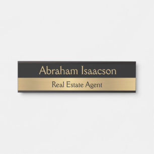 Placa de Nome de Porta Moderna para Escritório Pro