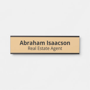 Placa de Nome de Porta Moderna para Escritório Pro