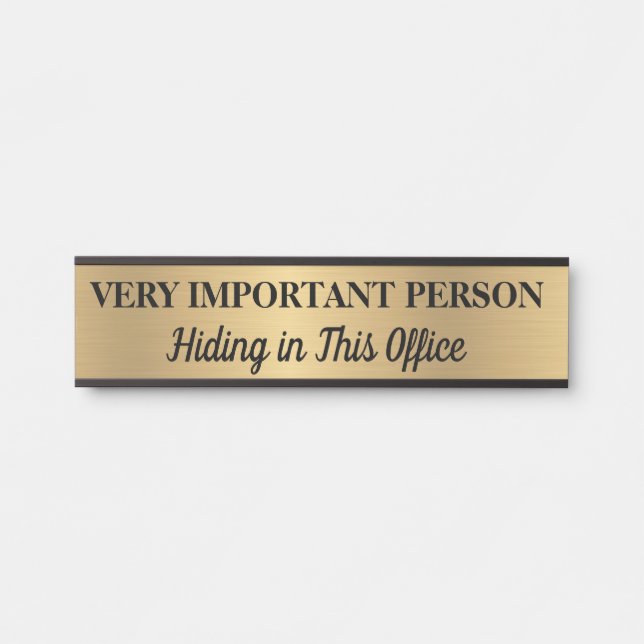 Placa de Nome de Porta Pendurada para Pessoa Muito (Frente)