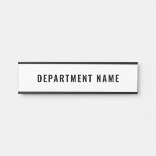 Placa de Nome do Departamento na Porta
