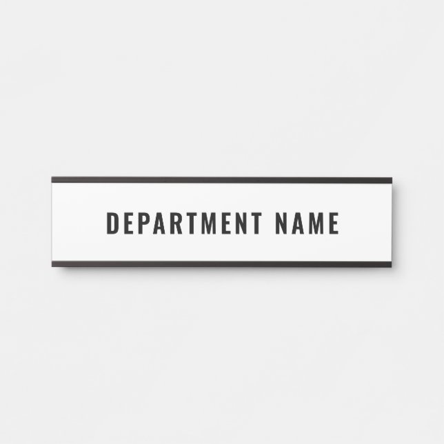 Placa de Nome do Departamento na Porta (Frente)