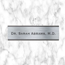 Placa de Nome do Sinal de Porta do Médico de Prata