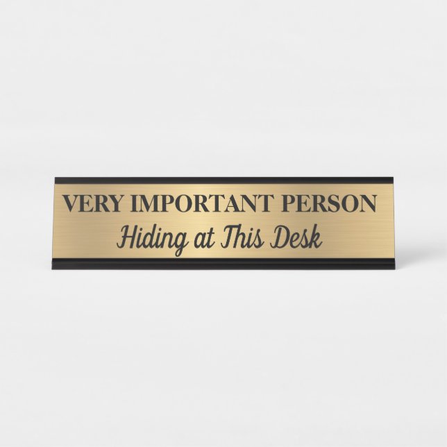 Placa de Nome para Mesa de Pessoa Muito Importante (Frente)