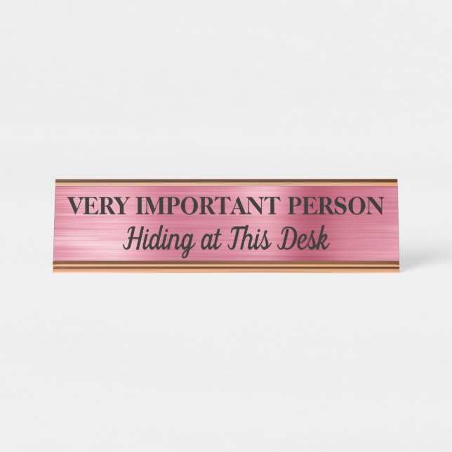 Placa de Nome para Mesa de Pessoa Muito Importante (Frente)