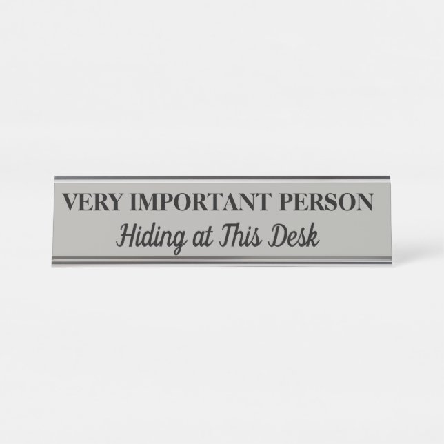 Placa de Nome para Mesa de Pessoa Muito Importante (Frente)