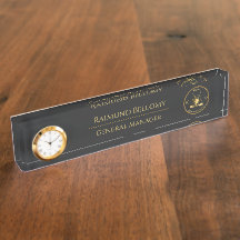Placa de Nome para Mesa de Tacos de Golfe Dourados