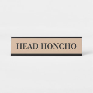 Placa de Nome para Mesa do Chefe