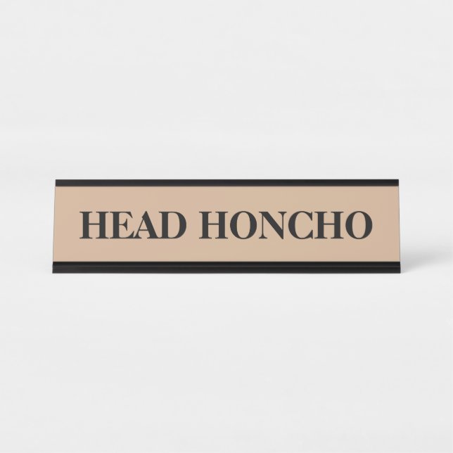 Placa de Nome para Mesa do Chefe (Frente)