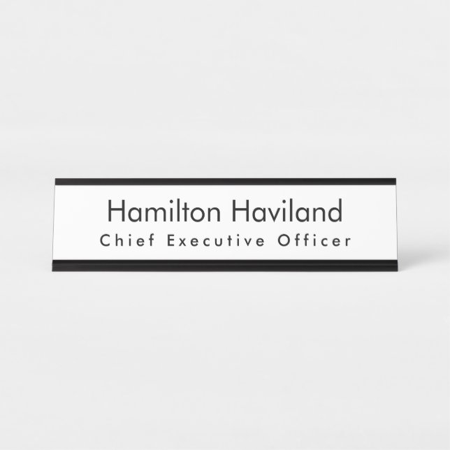 Placa de Nome para Mesa ou Parede HAMbyWG (Frente)