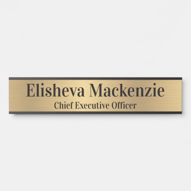 Placa de Nome para Porta de Escritório de 10" Plac (Frente)