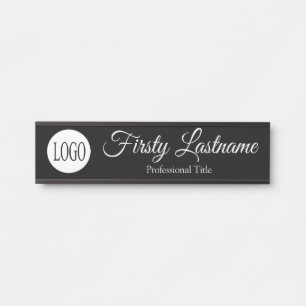 Placa de Nome para Porta de Escritório Elegante