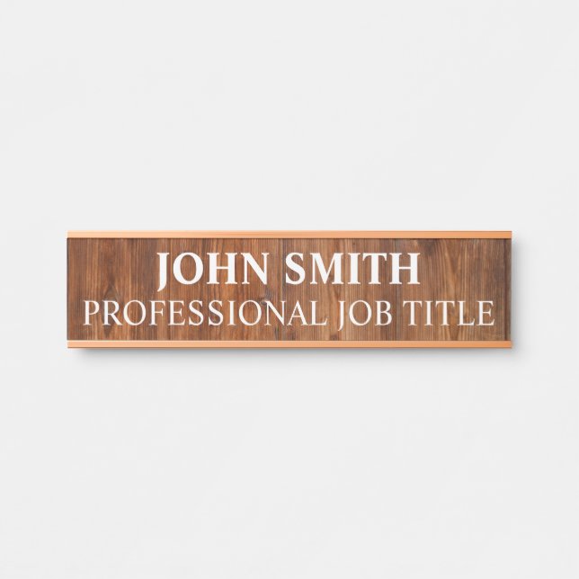 Placa de Nome para Porta de Escritório Profissiona (Frente)
