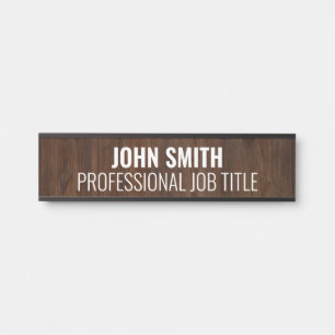 Placa de Nome para Porta de Escritório Profissiona