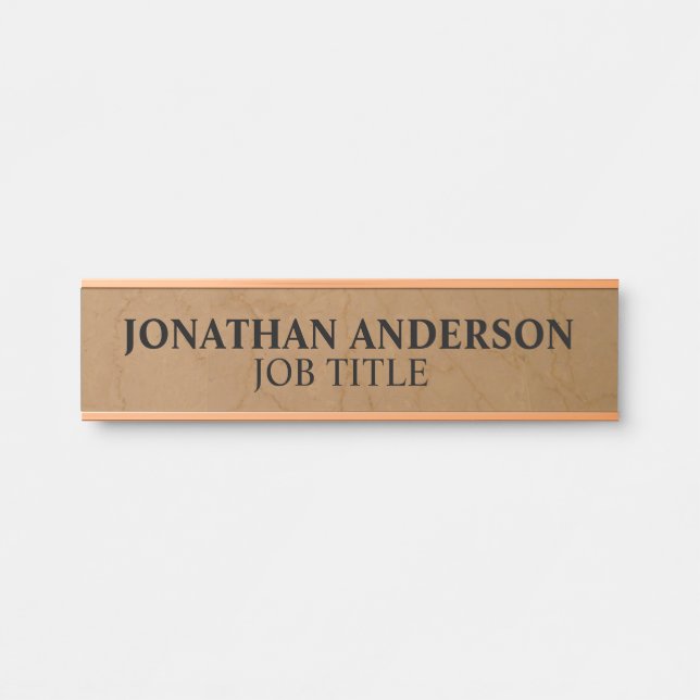 Placa de Nome para Porta de Escritório Profissiona (Frente)