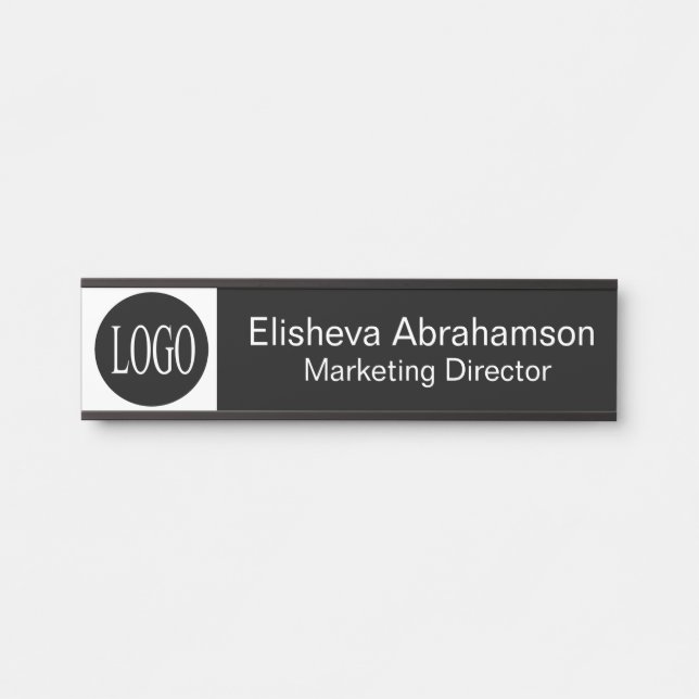 Placa de Nome para Porta de Escritório Profissiona (Frente)