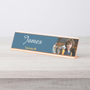 Placa de Nome Personalizada para Mesa de Estudante