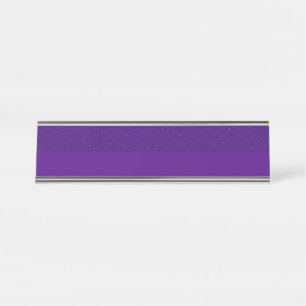Placa de Nome Personalizável de Mesa de Ruído Roxo