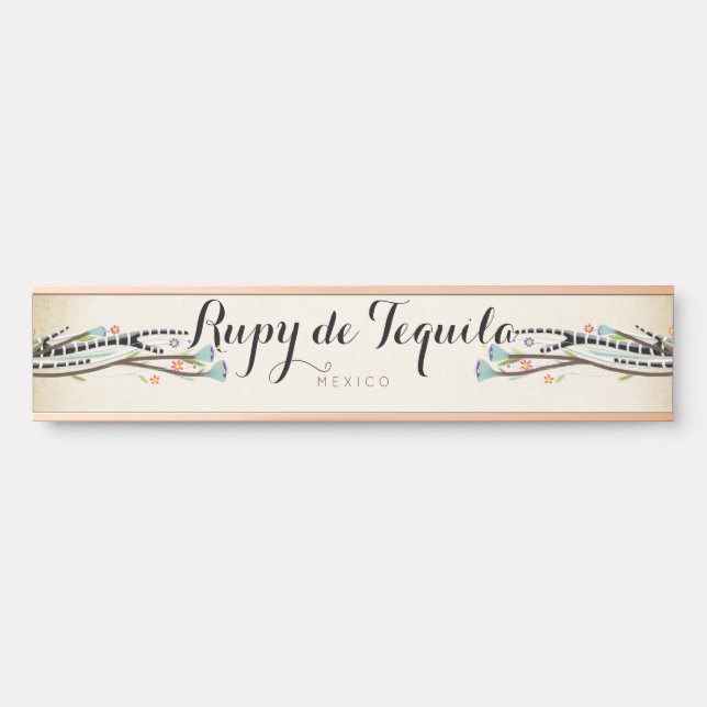 Placa de Nome Rupydetequila Decoração de Porta (Frente)
