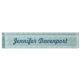 Placa de Nomes Personalizada Clara Azul