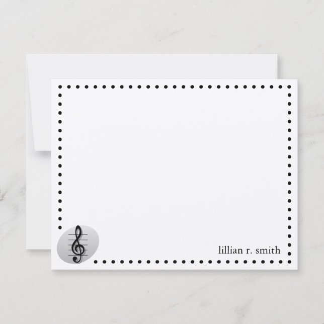 Placa de Nota Personalizada de Notas de Música (Frente)