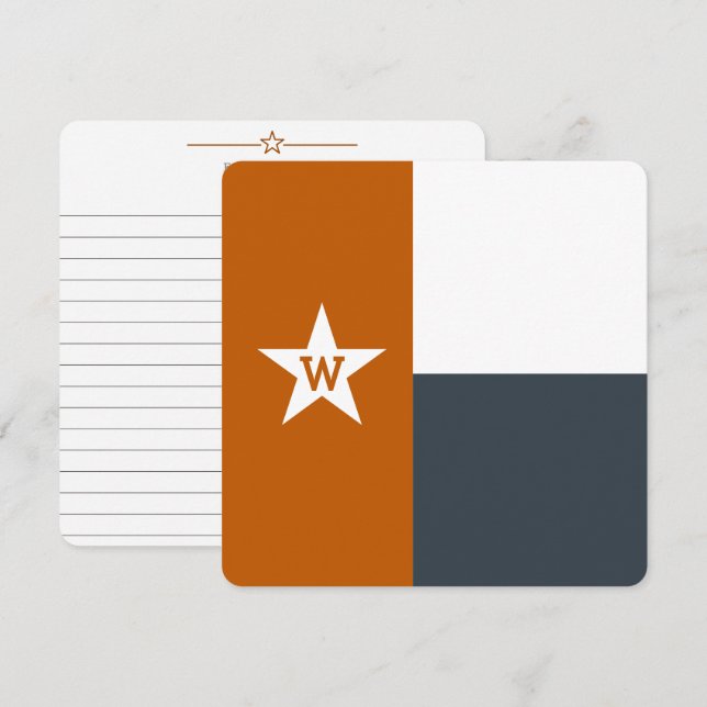 Placa de Nota Plana de Sinalizador do Texas e Lara (Frente/Verso)
