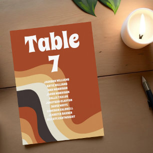 Placa de Número da Tabela do Gráfico de Casamento