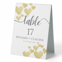 Placa de Número de Tabela de Casamento de Pulsação