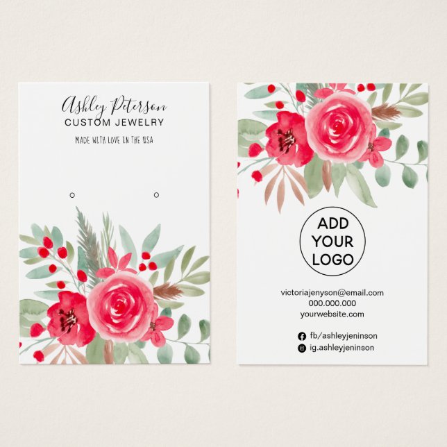 Placa de ourivesaria floral (Frente & Verso)