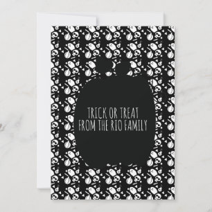 Placa de Padrão de Pele Negra Feliz Halloween