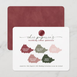 Placa de Paleta de Cores Cor Rosa e Verde Blush Bl