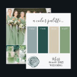 Placa de Paleta de Cores de Casamento Moss 2023<br><div class="desc">Placa de Paleta de Cores de Casamento Moss 2023</div>