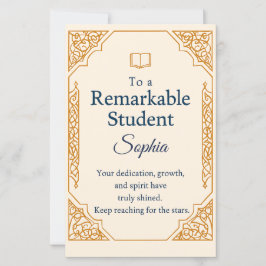 Placa de Parabéns Elegante para uma Rua excepciona