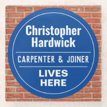 Placa de Parede de Carpinteiro e Marceneiro Divert
