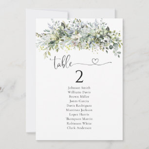 Placa de Placa de Mesa Floral Greenery