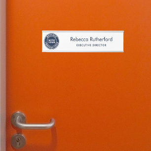 Placa De Porta Adicionar logotipo de negócios Nome do funcionário