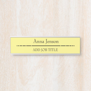 Placa De Porta Adicionar seu nome e cargo a esta Empresa