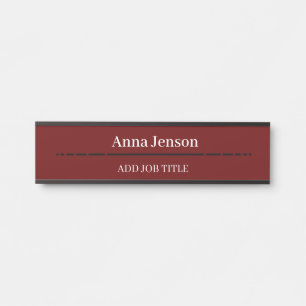 Placa De Porta Adicionar seu nome e cargo a esta Empresa